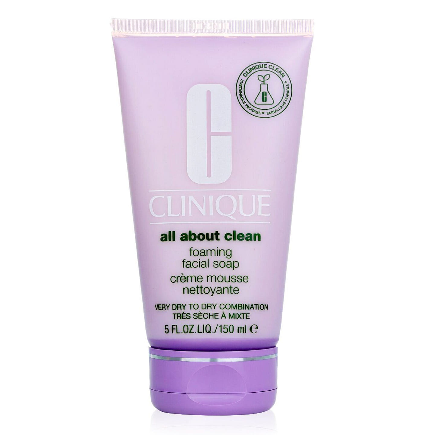 Clinique All About Clean Foaming Facial Soap – Very Dry to Dry Combination Skin 150 ml