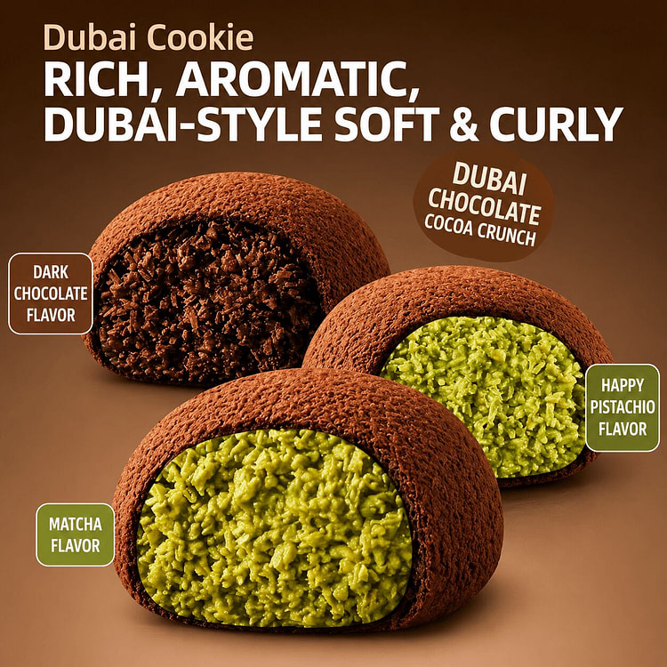 Dubai-style chocolate soft cookies dessert snack 360 g