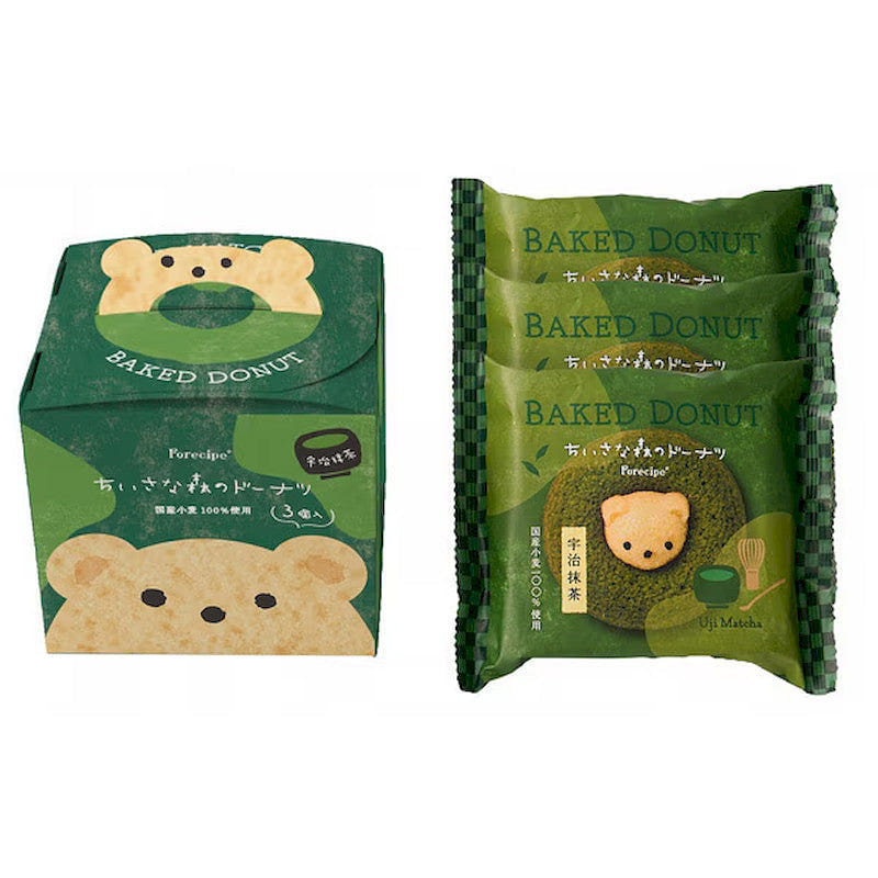 Adelie Little Forest Donut, Bear Uji Matcha 3pc 1 each