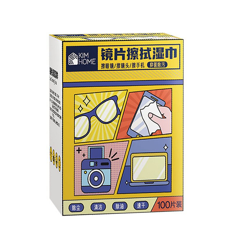KIMHOME Glasses Cleaning Wipe 100pcs