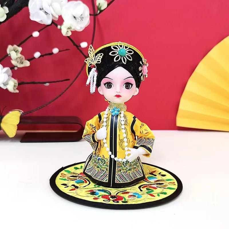 Handmade Peking Opera Figurine – Silk Cloth Doll for Home Decor and Gifts-18 150 g