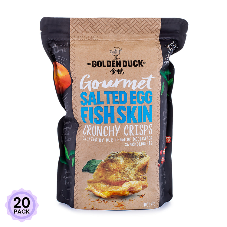 Golden Duck 咸蛋黄鱼皮 105 克*20 包