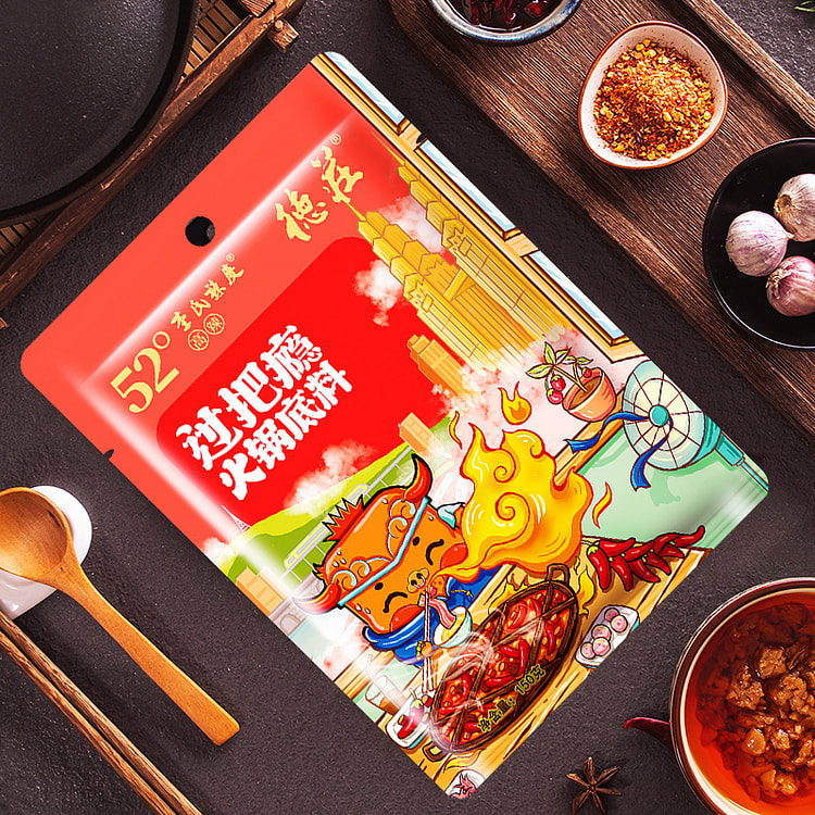 德庄过把瘾高辣52重庆火锅底料 150g*1袋装