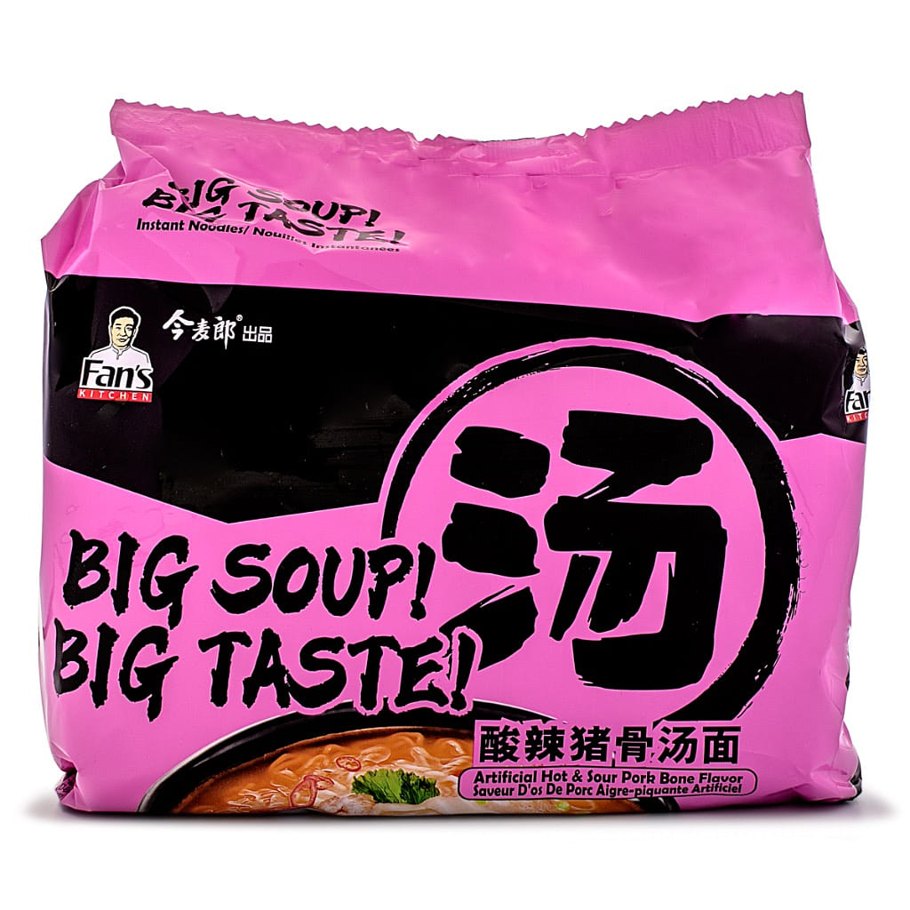 Fan’s Kitchen Instant Noodles, Hot and Sour Pork Bone Flavor 5pks 158 g*5 pack