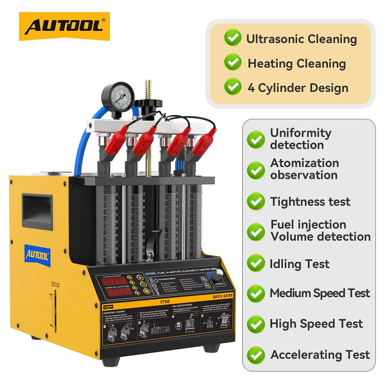 AUTOOL CT160 燃油喷油嘴清洗测试加热 1 盒