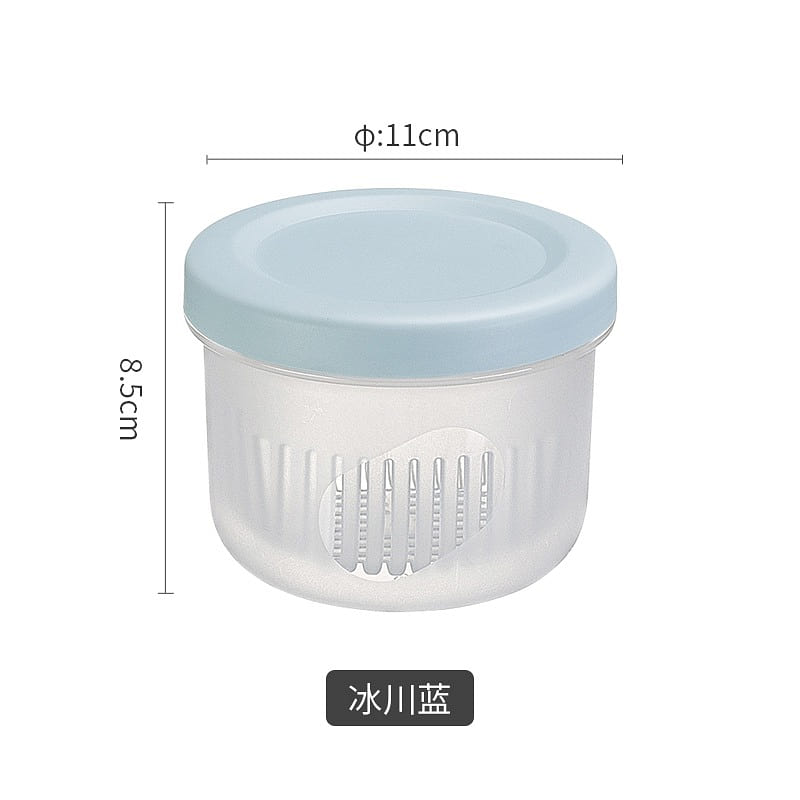 Refrigerator Crisper Storage Box Drain Seal Fresh Bowl Glacier Blue 1 カウント