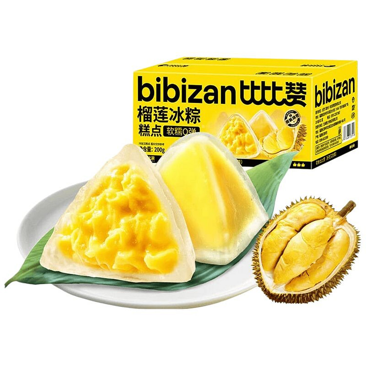 Durian Ice Zongzi, Ready-to-Eat Crystal Snack 200 g