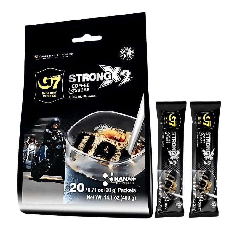 Trung Nguyen G7 Strong X2 Cà Phê Hòa Tan Có Đường 400g 1 phần