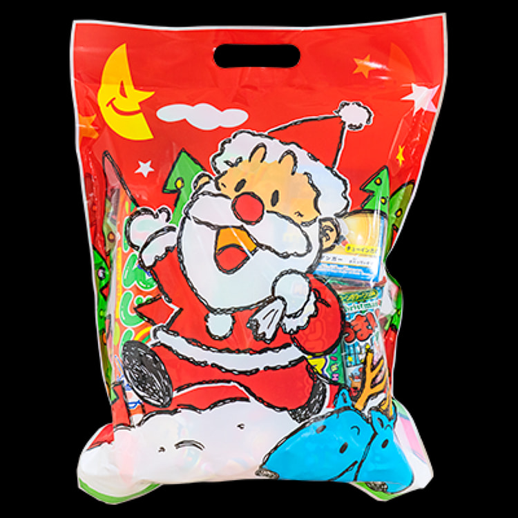 X'MASメモリー サンタさんのイラストがかわいい10点入りのクリスマス詰め合わせ  1袋