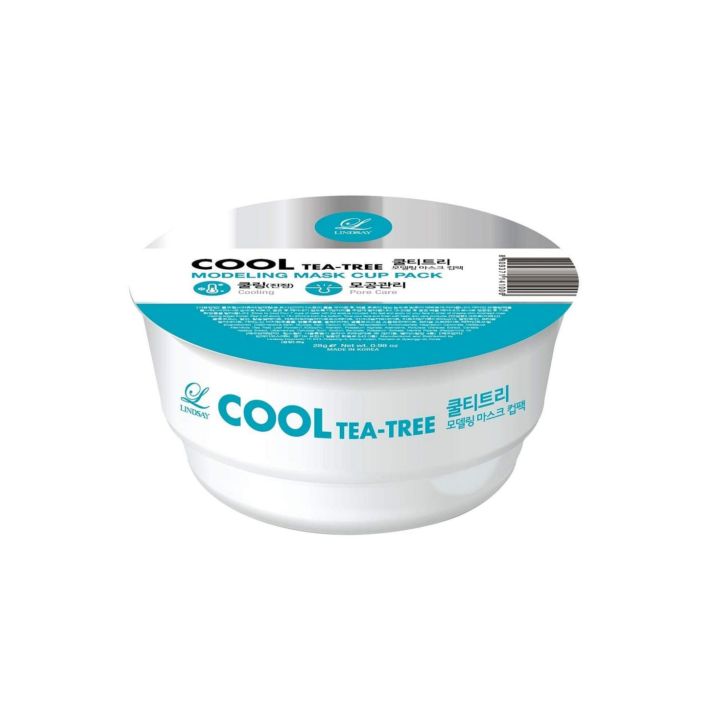 LINDSAY Modeling Rubber Mask 28g – Cool Tea Tree 1 each