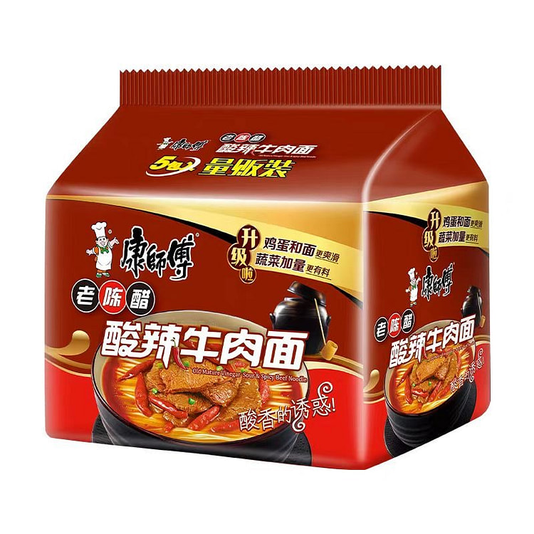 康师傅 酸辣牛肉面 85g*5袋装