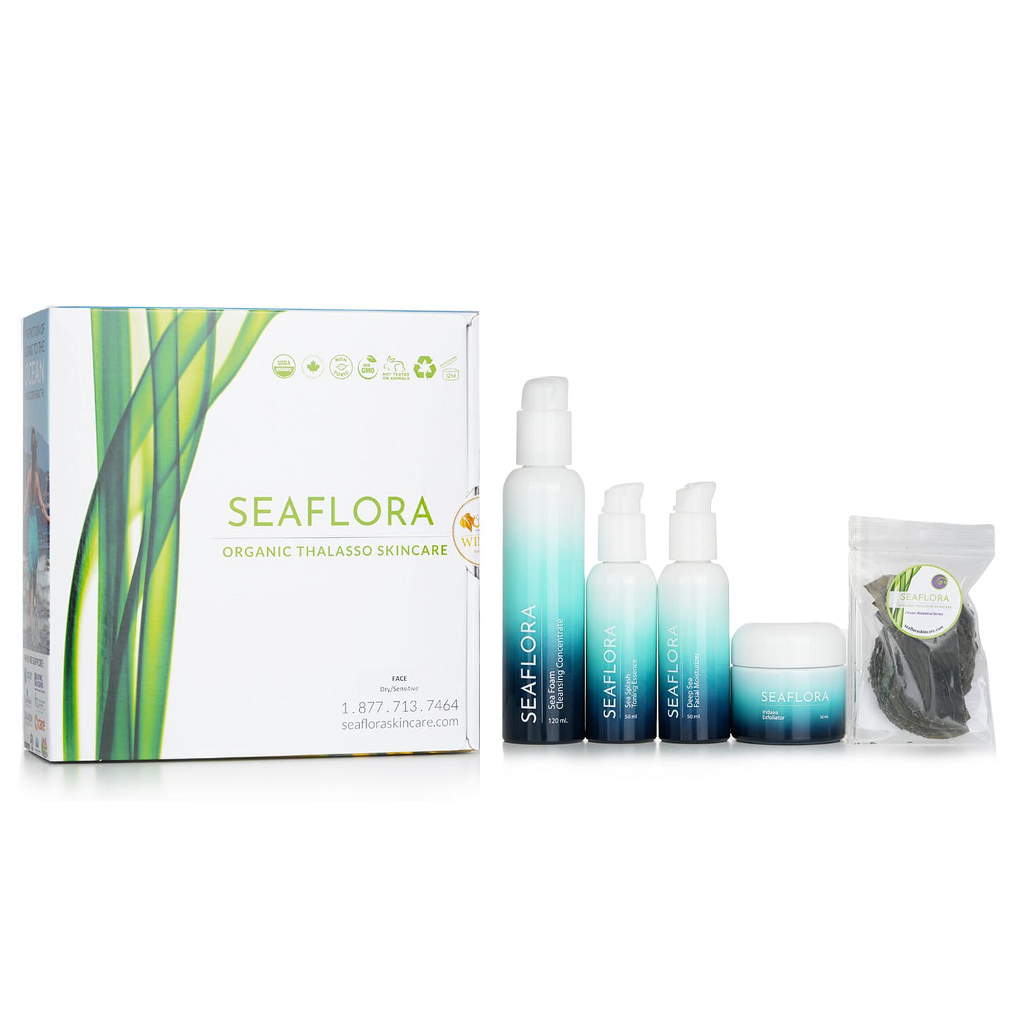 Seaflora Organic Thalasso Skincare Set: Cleans 5 each