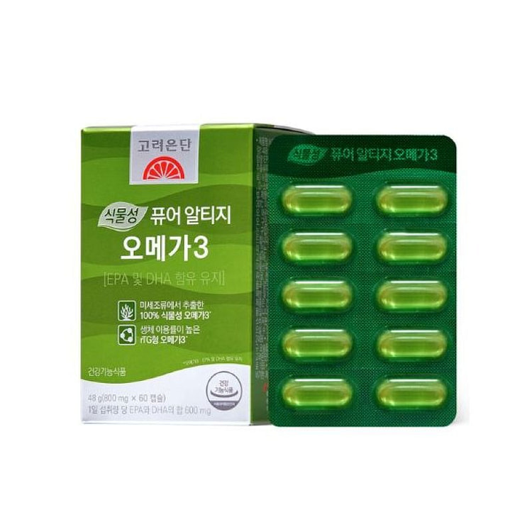 Korea Eundan Plant-Based Pure rTG Omega-3 60 count