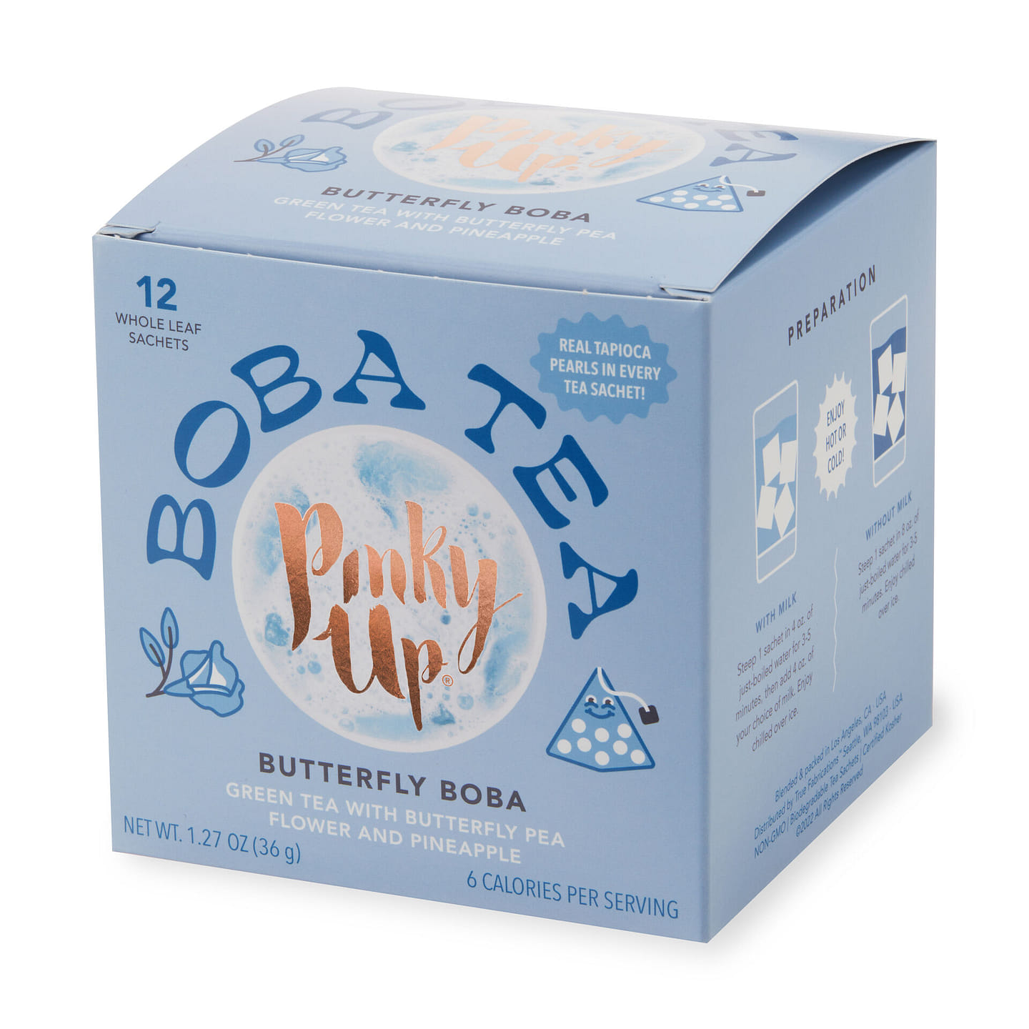 Butterfly Boba Tea In Sachets by Pinky Up 1 each