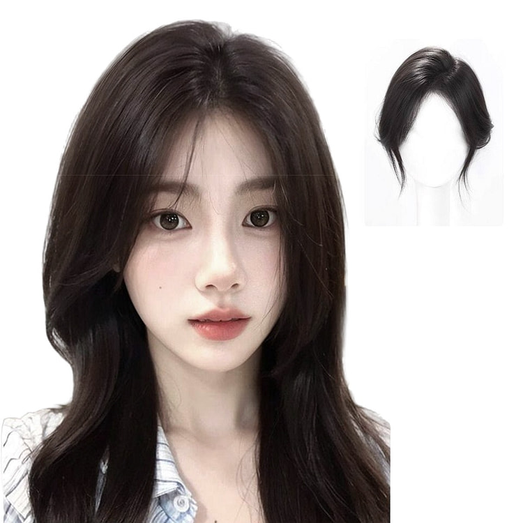 100% Real Hair Eight-Character Style Natural Color 1 each