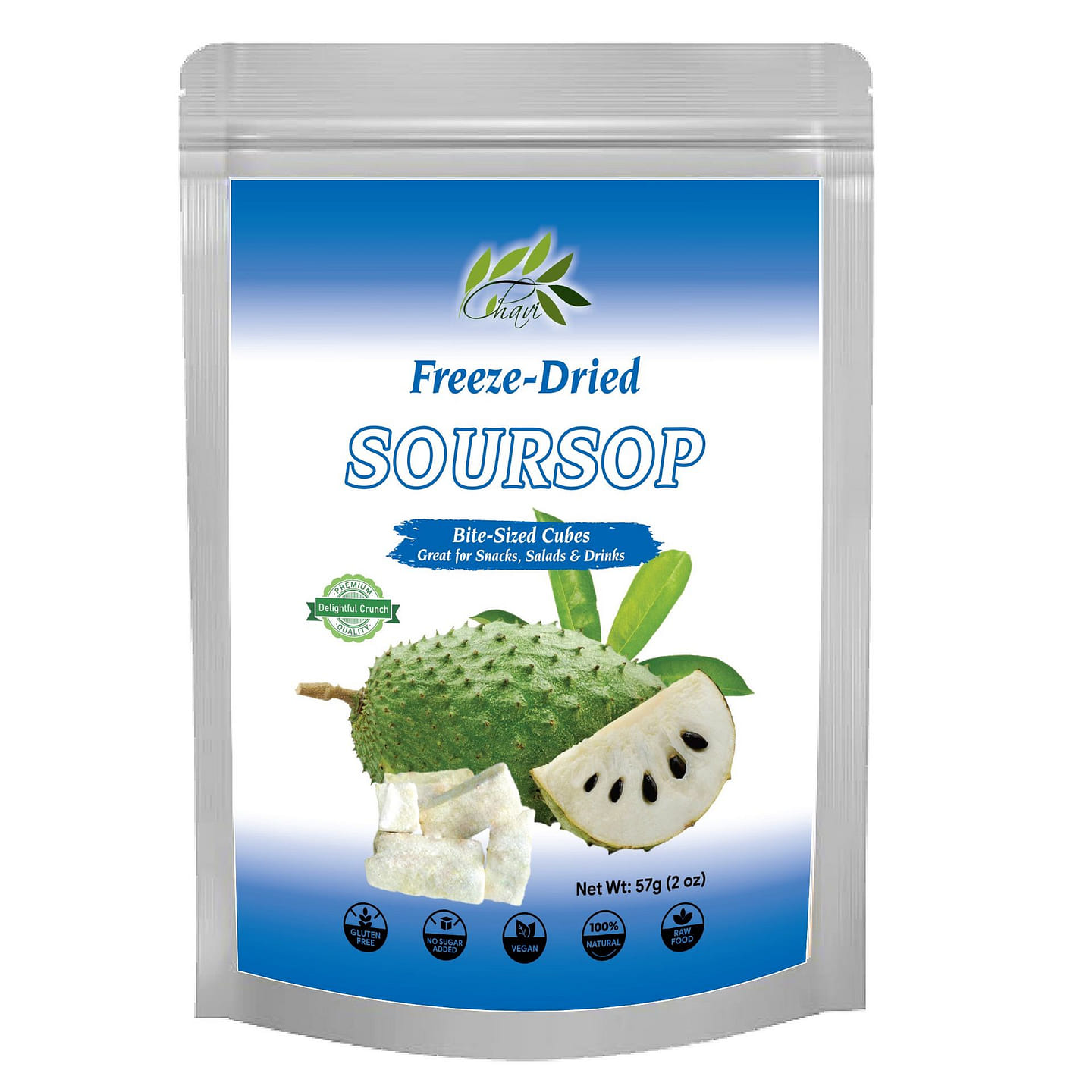 CHAVI Freeze-Dried Soursop – 2 Oz- Non GMO 2 oz