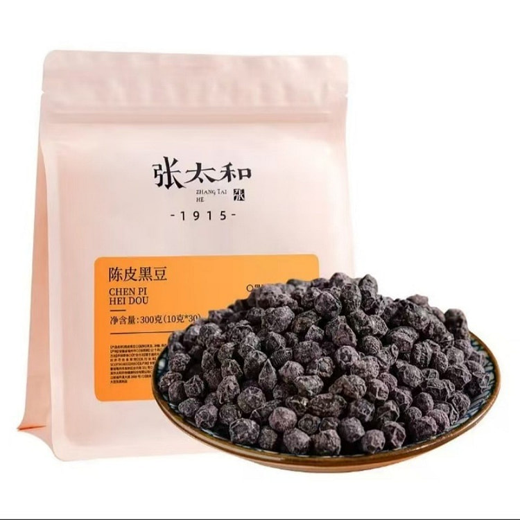 张太和陈皮黑豆古法熬制即食炒黑豆养生零食300g袋 300 克