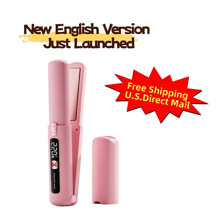 Cordless Hair Straightener Curler 2-in-1 Portable 1 bunch