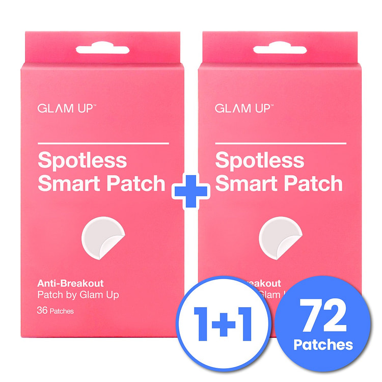 GLAM UP Spotless Smart Pimple Patches 36 Count 1+1 2 pack