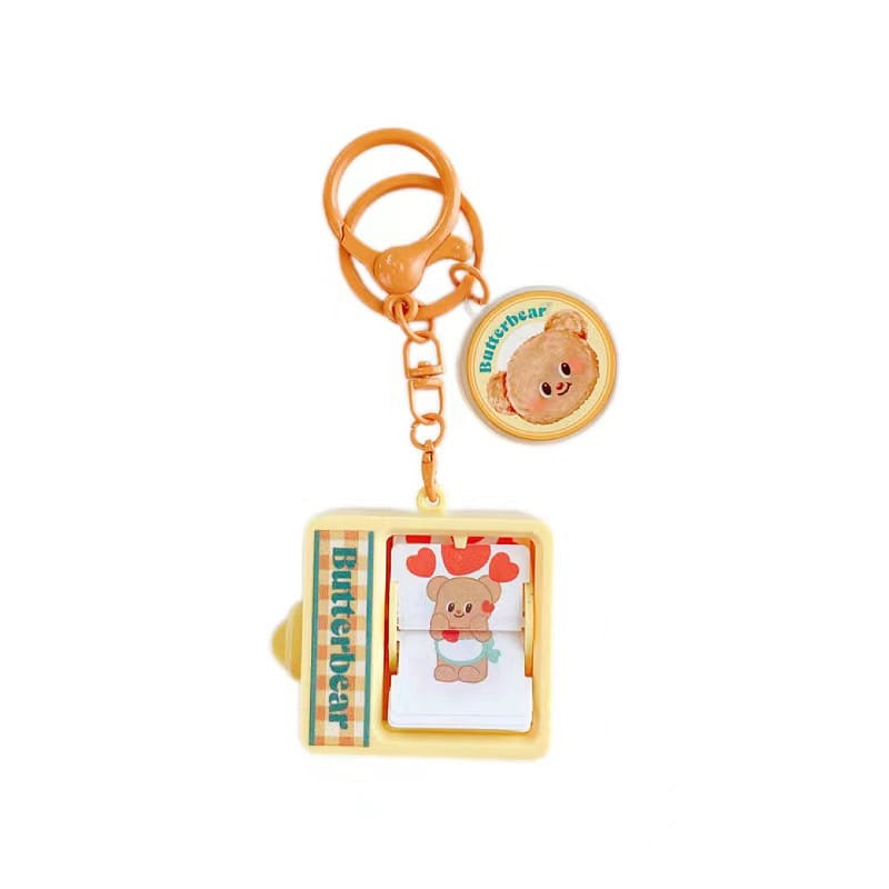 Butter Bear Keychain Backpack Pendant/Keychain/ Gift -Animation Set 1Pc 1 count