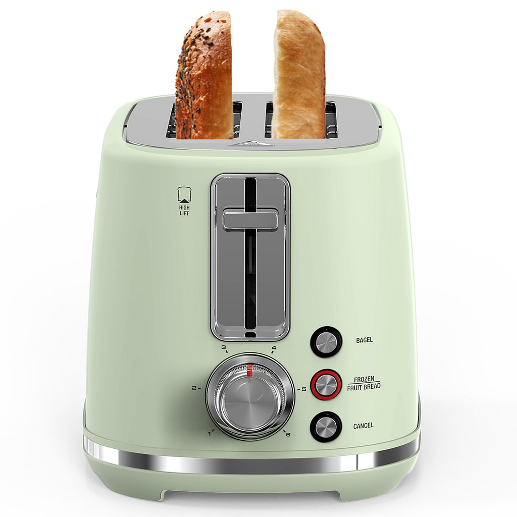 2 片烤面包机，6 种烘烤设置，蓝色- Weee!