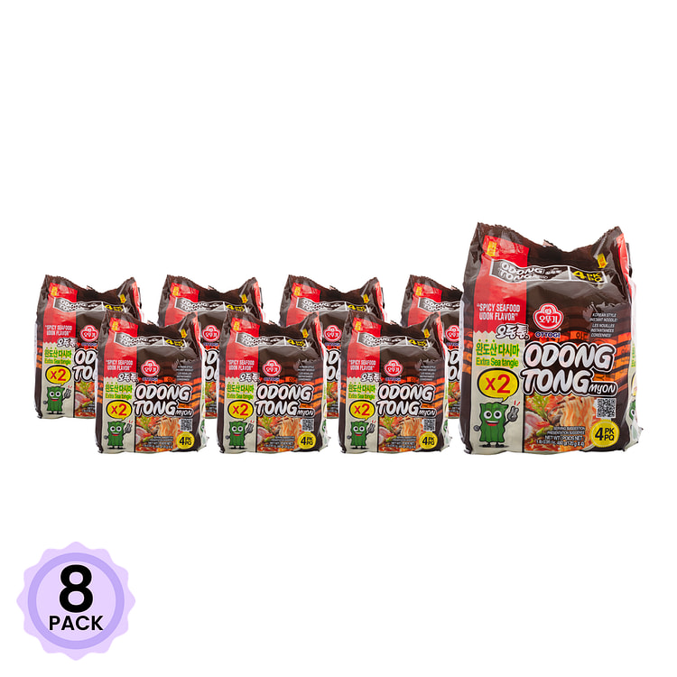 不倒翁 拉面方便面 香辣海鲜乌冬汤味 120g*4 480 克*8 包
