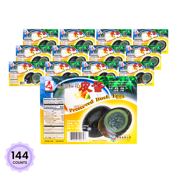 Asian Taste Preserved Duck Eggs 6ct 2.12 oz*144 counts