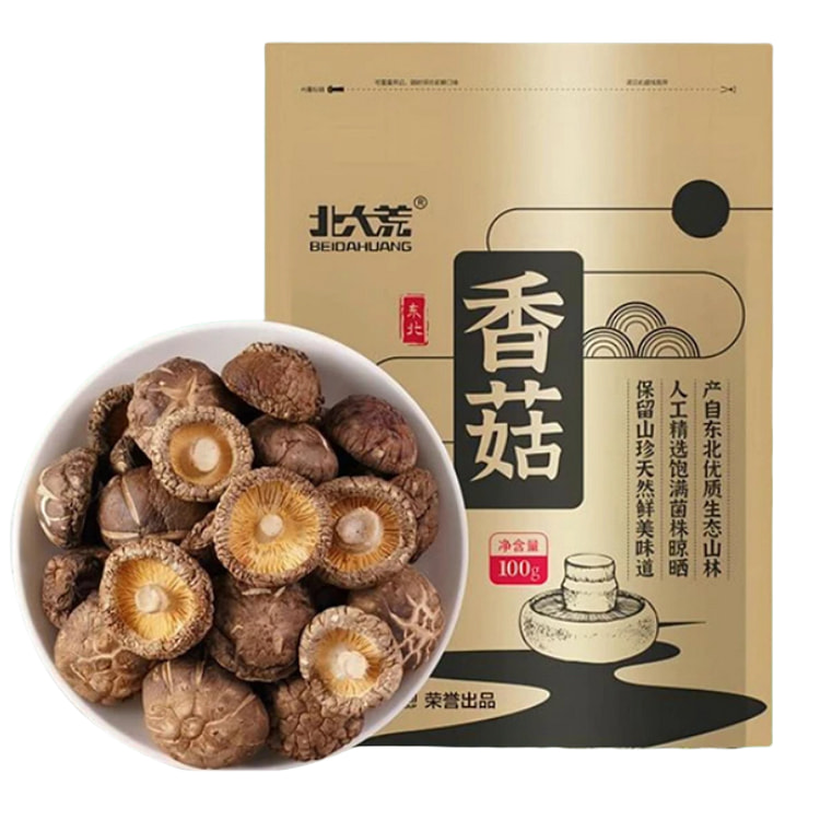 北大荒香菇  煲汤火锅精选肉厚无根 100g*1袋