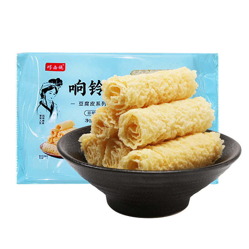 Qiaoxishi Bell Roll Fried Bean Skin 125g * 3 bags 375 g