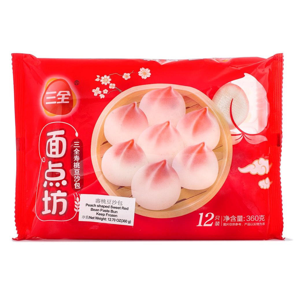 代引き手数料無料 Peach-Shaped Sanquan Get Sweet Delivered Buns Paste Bean Red リール