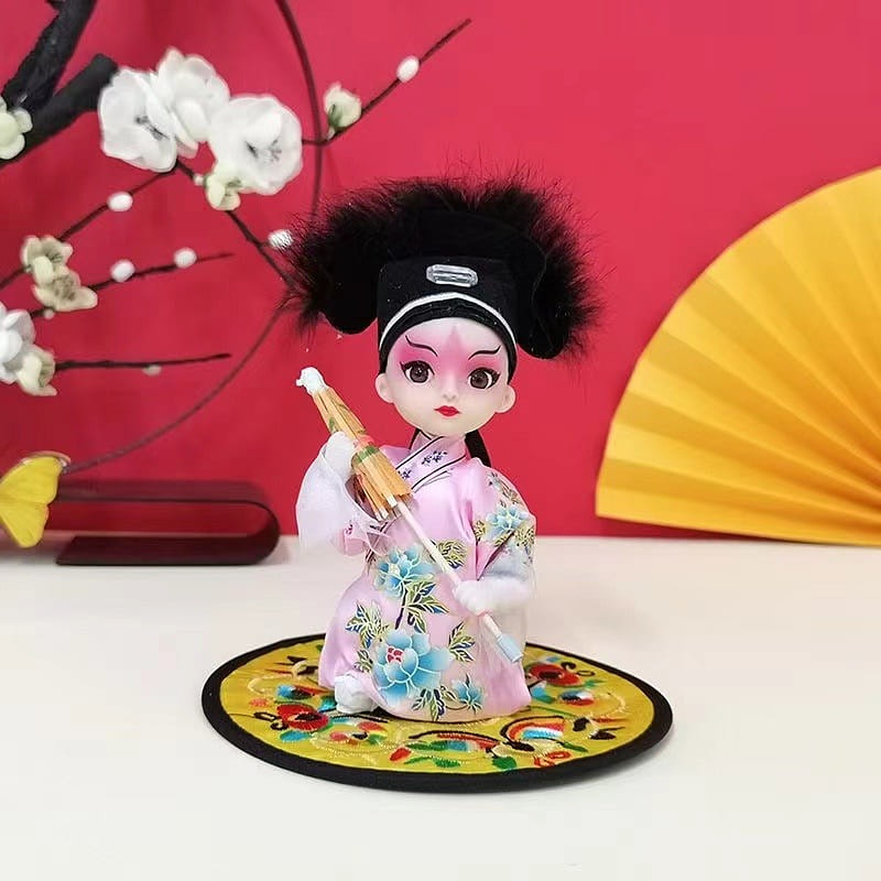 Handmade Peking Opera Figurine – Silk Cloth Doll for Home Decor and Gifts-13 150 g