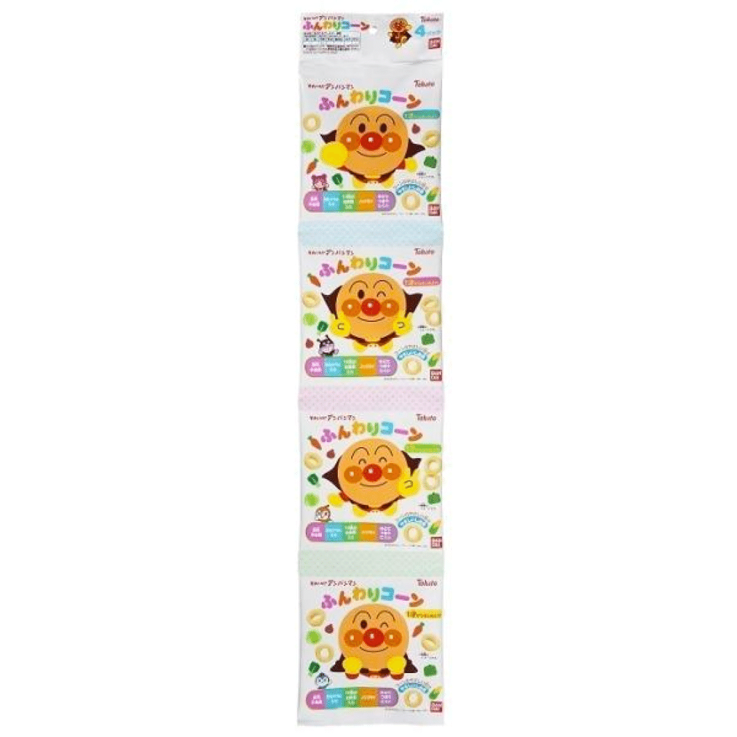 Tohato Anpanman Fluffy Corn 4-Pack Salt Flavor 1 count