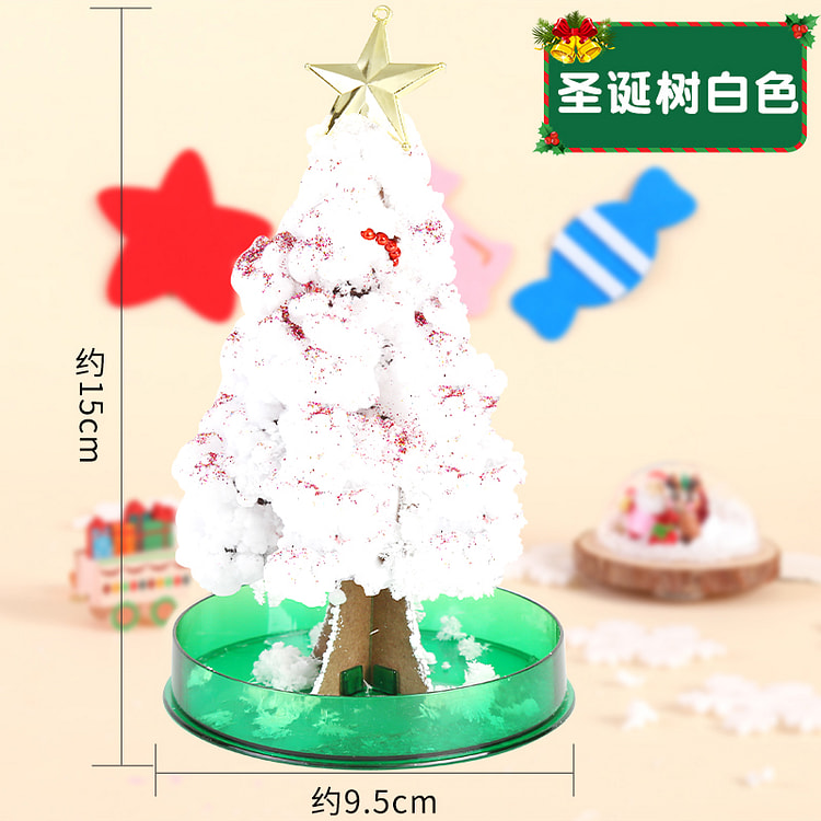 纸树白树魔法圣诞树开花diy神奇浇水生长结晶圣诞节儿童礼物手工玩具 1盒装