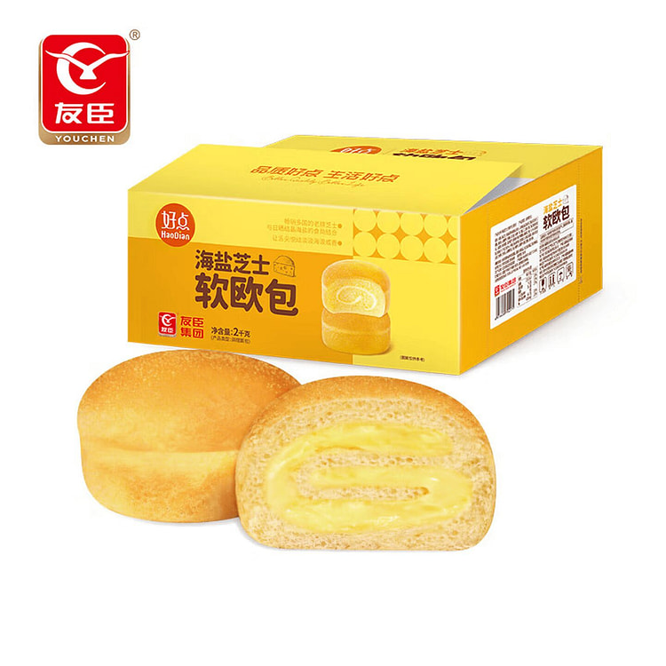 友臣 海盐芝士软欧包营养早餐速食懒人代餐面包蛋糕 425 克