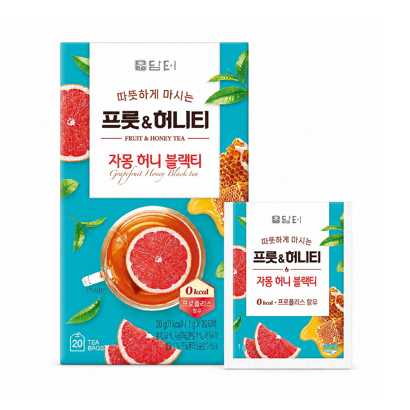 Damtuh Grapefruit Honey Black Tea 20 pcs, Tea Bags 20 g