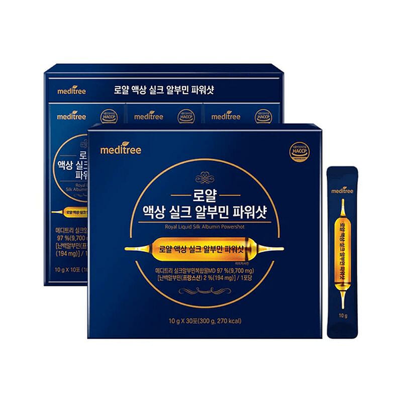 (Bundle) Meditree Royal Silk Albumin Power Shot 10 g