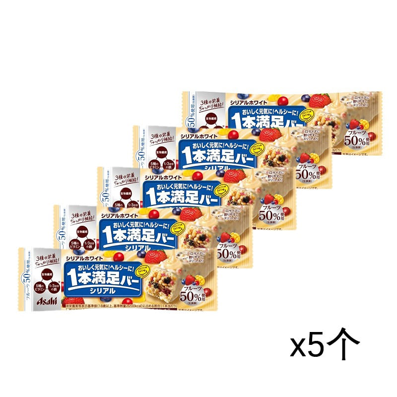 アサヒ 1 満足プロテインミールリプレイスメント エナジーバー チョコレートオートミール味 5個 1 個