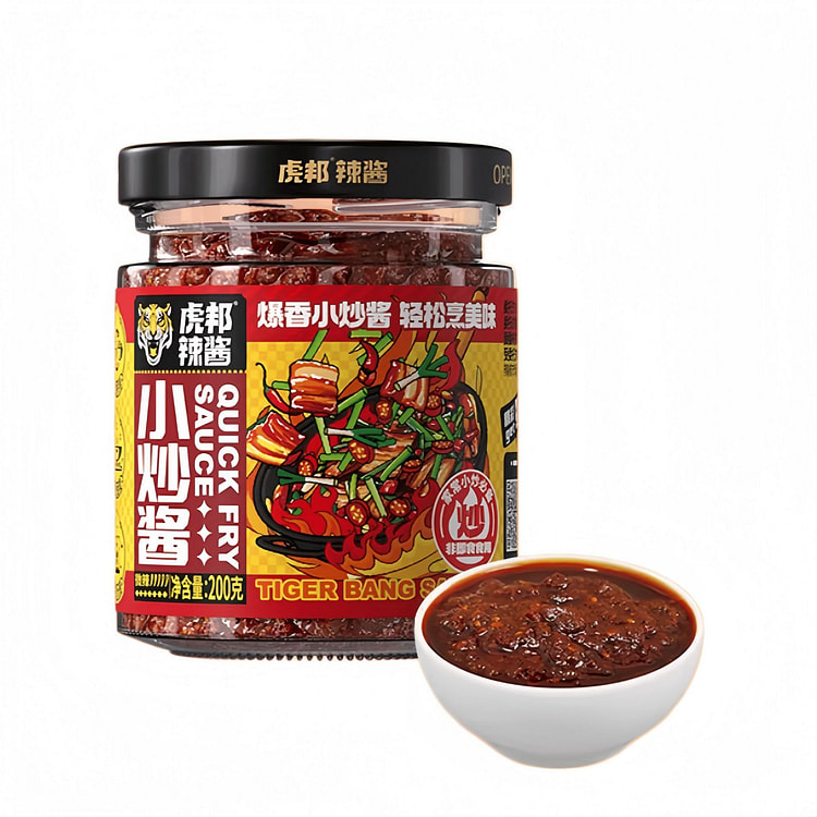 虎邦 小炒酱炒菜酱干锅酱川味香辣酱200g*1瓶 200 克
