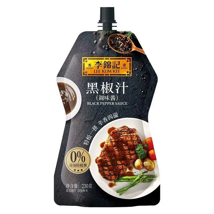 李锦记黑椒汁挤挤袋装牛排意面薯条蘸料最佳搭档 230 克