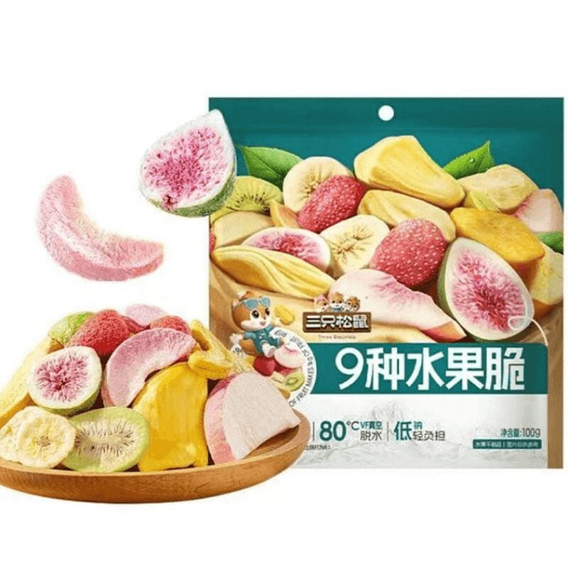 Three Squirrels 9 Kinds of Fruit Crisps 100g 100 g
