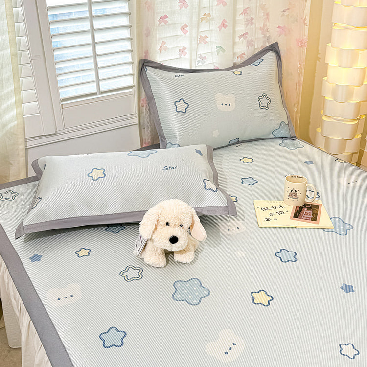 Lumi Cooling Mat Set Blue Starry-Double 2000 g