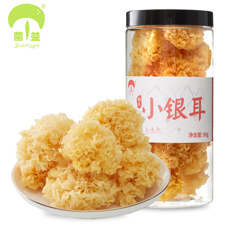 菌益 银耳干货糯耳雪耳80g*1瓶