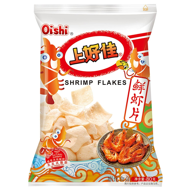 Shanghaojia Fresh Shrimp Chips 80g*1 pack