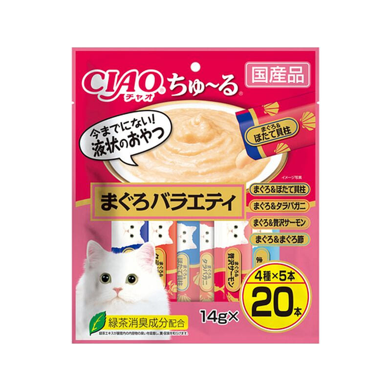 CIAO Tuna Scallop Flavored Cat Treats 20 Sticks 1 each