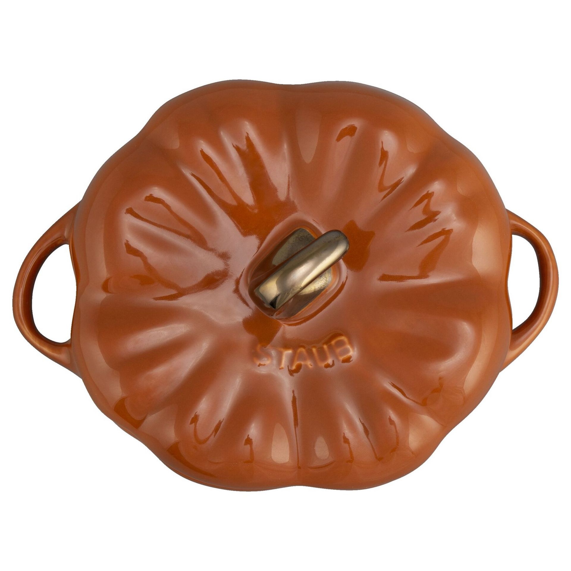 STAUB Ceramic 24-oz Pumpkin Cocotte 0.75-qt / Burnt Orange - Weee!