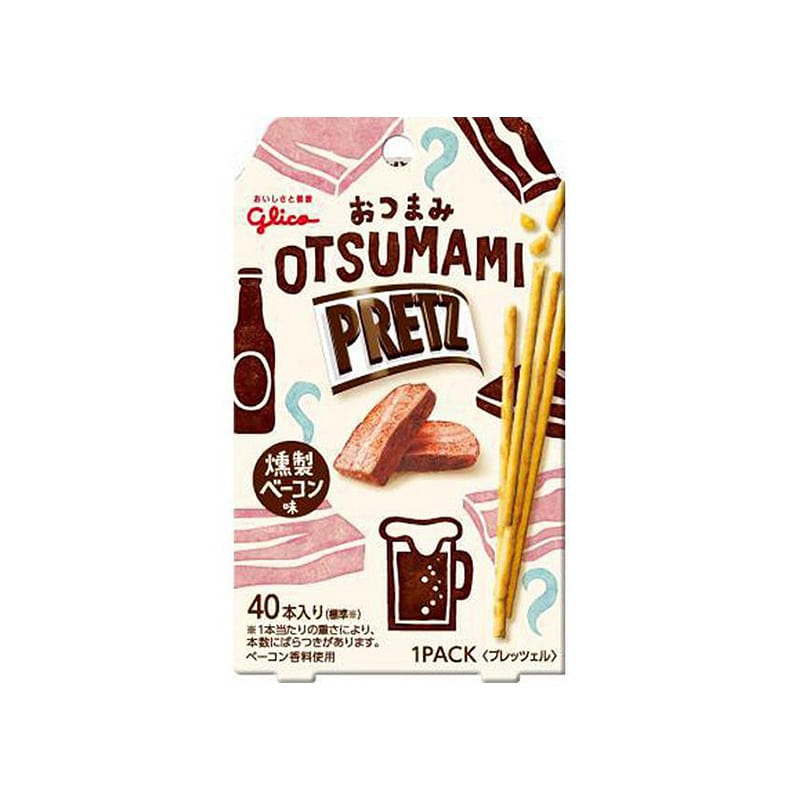 Glico Pretz Smoked Bacon Flavor Crispy Sticks 24g 1 each