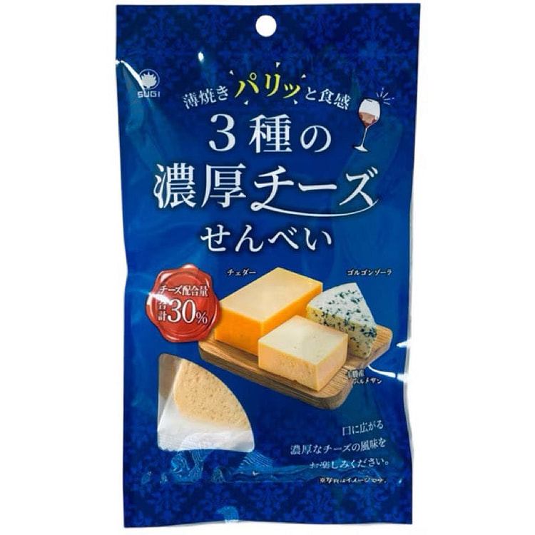 Sugi Seika Rich 3 Cheese Rice Crackers 14g 1 each