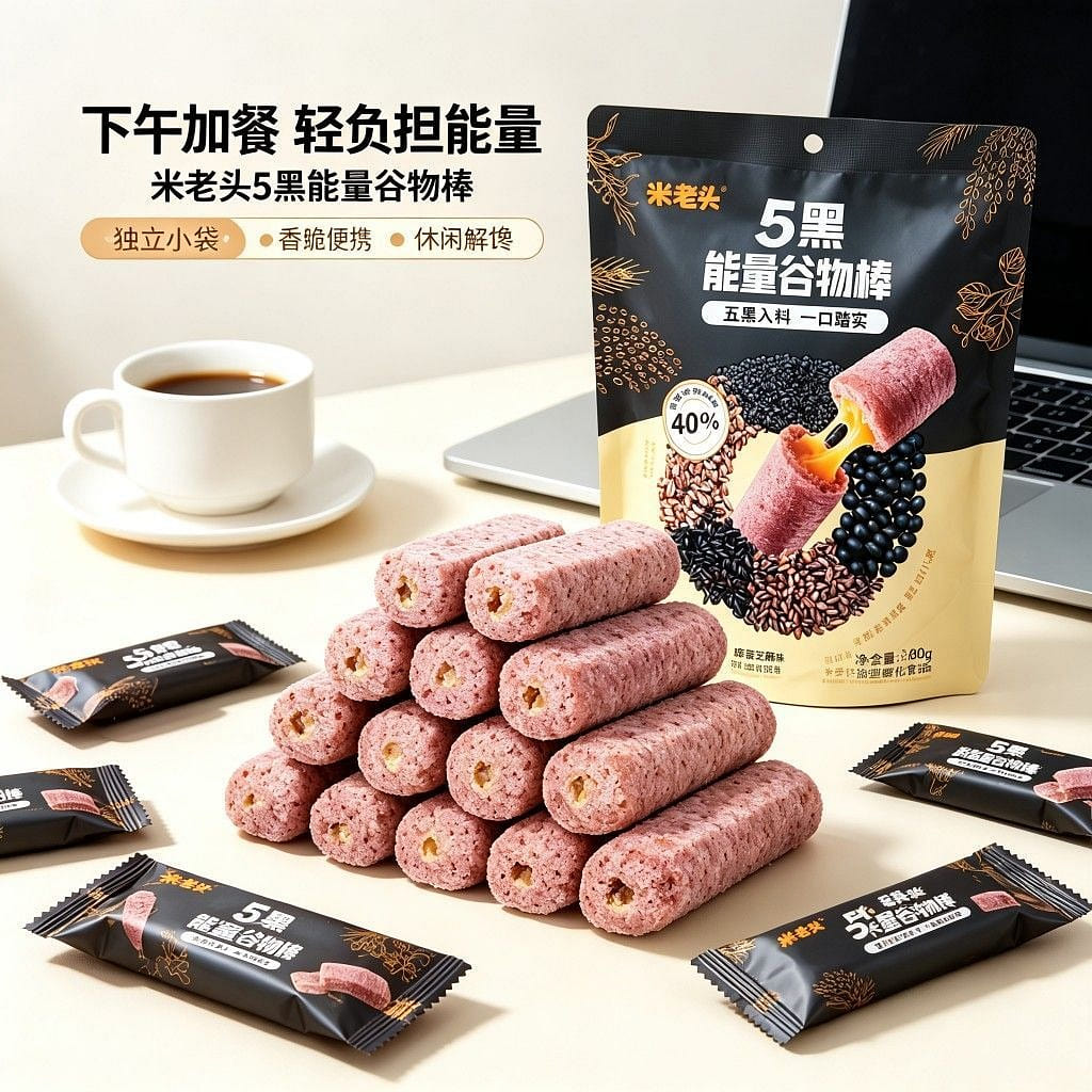Old Mickey Five Black Grain Energy Bar 80g 80 g