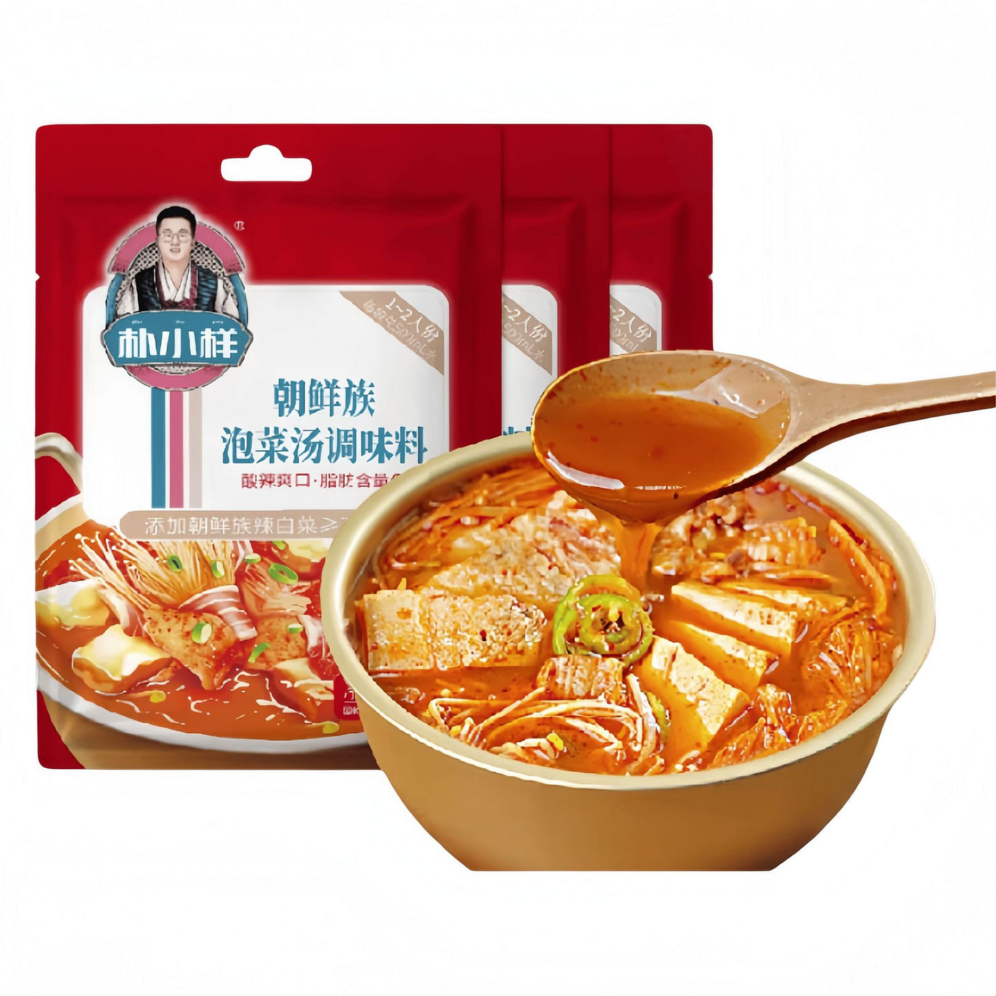 朴小样 韩式泡菜汤料包低脂酸辣汤底 50g*3袋 150 克