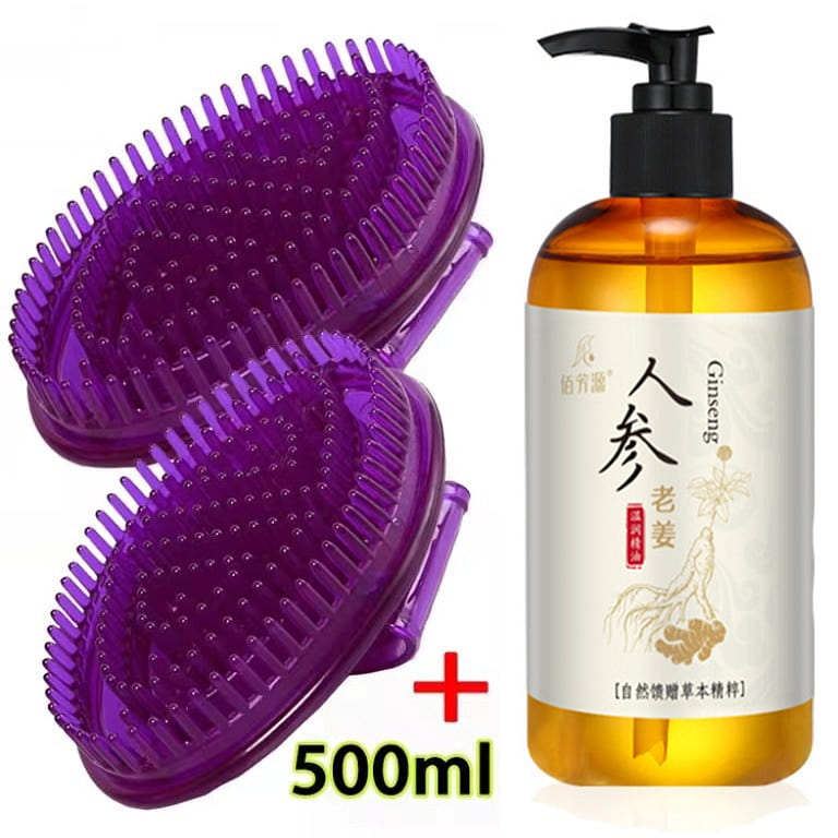 Body Slimming Scraping Massage 500ml Ginseng Essential Oil + 2 Meridian Brushes 1 box